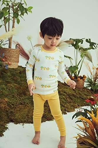 Moimoln Baby Girls Boys Buttery Mekani pamučni modalni karakter Dugi rukav Snug Fit PJS pidžama Sleep odjeća, 6m-5T