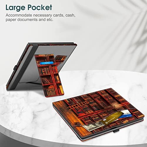 Finsie Stil Case kompatibilan s BOOX-om Napomena Air 2 & Boox Note Air 2 Plus tablet 10,3 inča - premium PU kožnog postolja s utorom za karticu, Auto min, Biblioteka