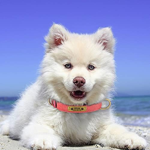 YUEHAN ovratnik za pse kožna personalizirana ogrlica za pse prilagođena ogrlica za pse lične oznake podesive velike srednje male pseće štence zgušnjavaju izdržljive