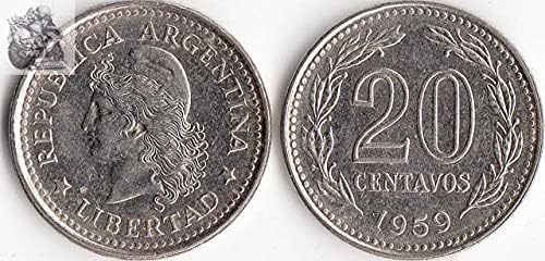 Američka američka Argentina 20 godina Noseća kovanica kovanica na slučajni kovanica za kovanice 20 SWANT-DOT KOINSKA GODINA RANDOM COIN COIN KOLEKCIJA KORIŠTENJA