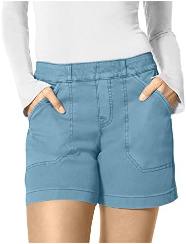 Ženske poteze Twill Shorts Regularne moć planinarske gaćice sa džepovima Ležerne prilike, Atletski kratke hlače Chino Bermuda