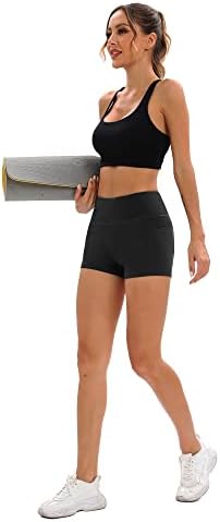 Runhit 3 High Struk tekuće kratke hlače za žene joga kratke hlače sa džepovima Work Work Wed Atletic biciklističke