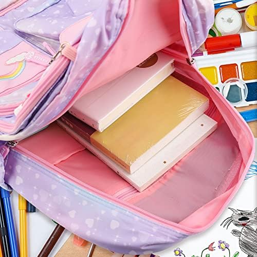 Bogoitini Rainbow ruksak za djevojke, veliki kapacitet školskih backpack-a Predškolska vrtića knjiga casual putni ruksak