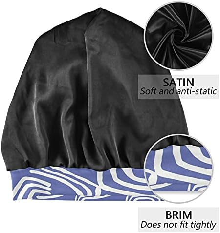 Kapa za spavanje za spavanje Radni šešir Bonnet Beanies za žene Striped geometrijski plet Modern Violet