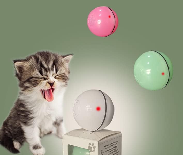 Automatska pokretna kugla za mačka s LED svjetlima Pribor za kućne ljubimce za trening Rolling Ball za mače za mače Automatsko jedinstveno samo-kretanje