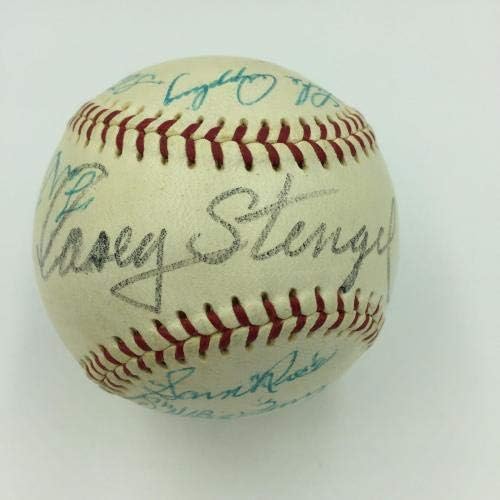 Jesse Haines & Earle Combs 1970 Hall of Fame Inductuct potpisan bejzbol JSA COA - autogramirani bejzbol