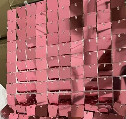Shimmer zid pozadina Panel-rođendan, godišnjica , vjenčanje dekoracije, angažman & svadbeni tuš Party Decor | Glitter Bling šljokice Photo pozadine listova - Iridescent Pink 15kom