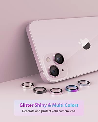 Tamoria zaštitnik sočiva kamere kompatibilan za iPhone 13 & iPhone 13 Mini poklopac kamere Premium 9H kaljeno staklo [Anti-Scratch] 99,99% transparentnost za iPhone 13 & iPhone 13 Mini, Pink