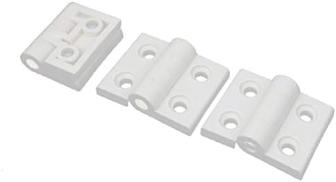 X-dree plastični ormar za vodu hardverski cijev za cijev zvučni ležaj bijeli 57mm x 45mm 3pcs (Gabinete de la Puerta de plástico hardver ali ležaj Bisagra Blanc-O 57mm x 45mm 3pcs