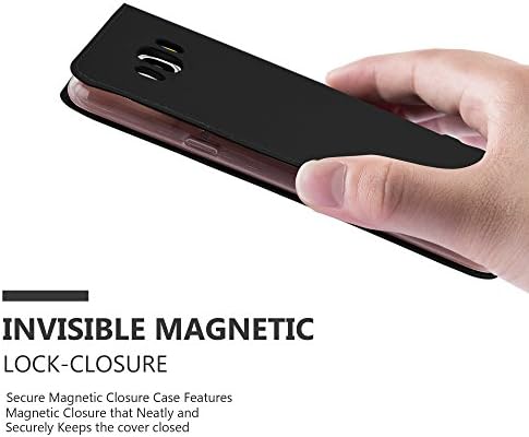 Cadorabo futrola za knjige kompatibilna sa Samsung Galaxy J7 u Otmjenoj crnoj boji - sa magnetnim zatvaračem,