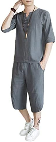 Košulje Kineski stil odijelo Ljeto Muška majica s kratkim rukavima Casual Beach Hlače Dvodijelni polu-rukav