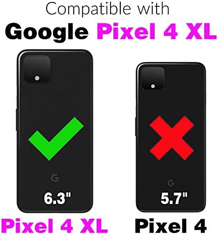 Dibosom kompatibilan sa futrolom za novčanik Google Pixel 4 XL i premium Vintage kožnom postoljem za držač kreditne kartice Cell Accessories Folio torbica poklopac telefona za Pixle 4xl Pixel4XL 4lx LX žene muškarci crni