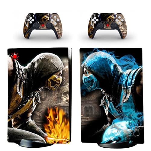 Igra Mortal Best Ninja Kombat PS4 ili PS5 naljepnica za kožu za PlayStation 4 ili 5 konzolu i 2 kontrolera