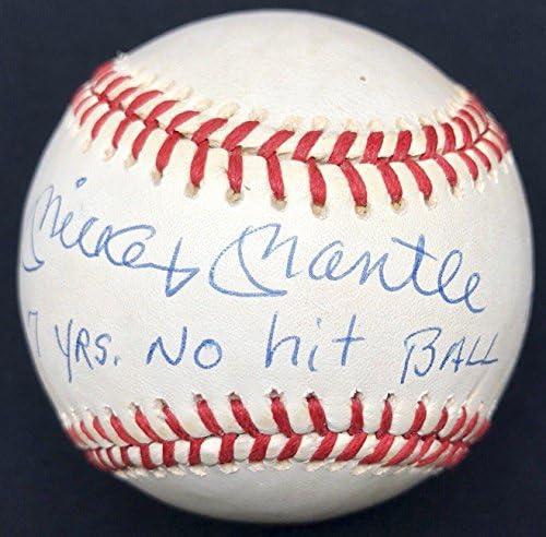 Mickey Mantle 7 godina bez udarnih loptica K's Walks potpisan bejzbol JSA Loa Yankees Hof - autogramirani bejzbol