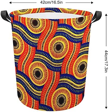 Serpent African Print velika korpa za pranje veša vreća za pranje sa ručkama za koledž spavaonicu prenosiv