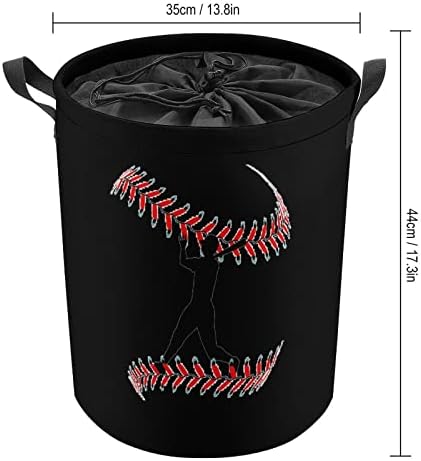 Gameday Softball korpe za veš sa ručkama vodootporne sklopive vezice sa okruglom odjećom Hampers Organizator za odlaganje
