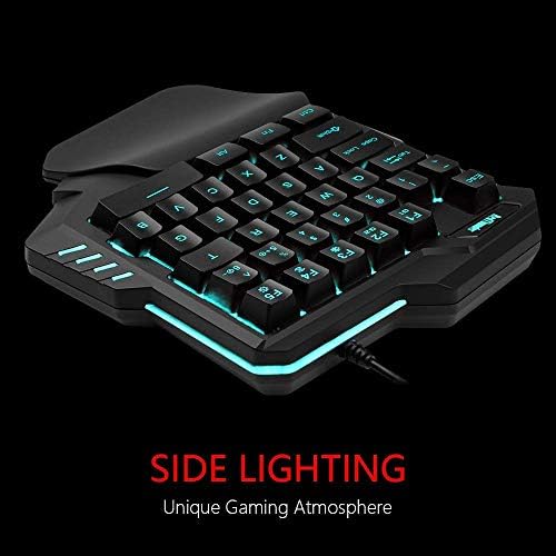 RedThunder one Handed Gaming Keyboard RGB Backlit 35 Keys Portable Mini Gaming Keyboard ergonomski kontroler igre za PC PS4 Xbox Gamer