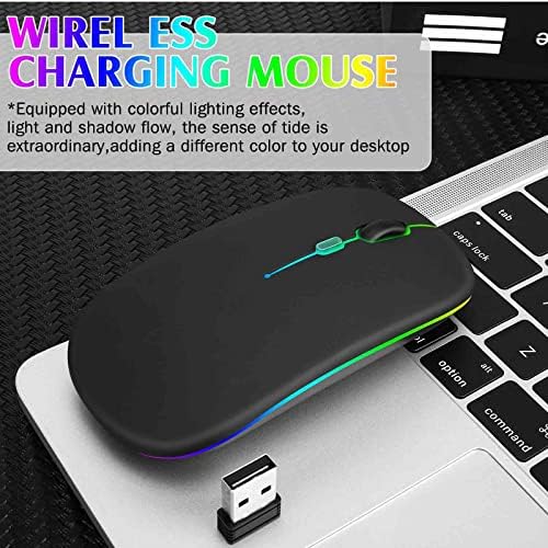 UrbanX 2.4 GHz & Bluetooth miš, punjivi bežični miš za Fire HD 10 Plus Bluetooth bežični miš za Laptop /