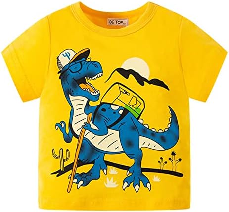 Mneostt Toddler Kids Baby Boys Girls Crtani Dinosaur kratki rukav Crewneck T majice The Thee odjeća s dugim