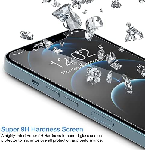 Zonlaky kaljeno staklo za zaštitu ekrana dizajniran za iPhone 12 / iPhone 12 Pro - 6 paket 9H Film 6.1 inčni Case Friendly dizajn
