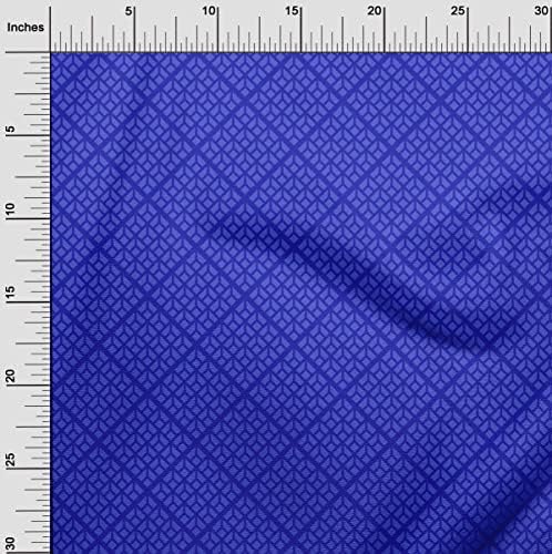 Oneoone viskozni dres srednje plava tkanina geometrijska DIY Odjeća prošivena tkanina Print Fabric by Yard
