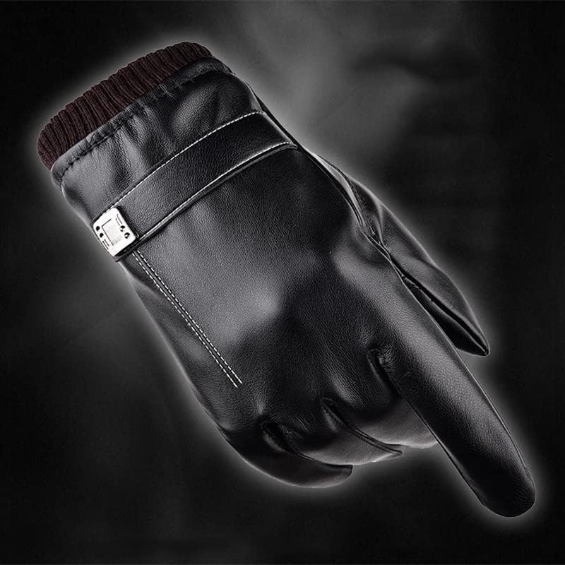 N / A jesenske i zimske kožne rukavice za muškarce sa punim ekranom osetljivim na dodir Plus baršunasti