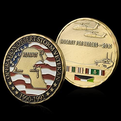 1990-1991 Operacija Pustinjska oluja Veteran Suvenir Cooins Hooory za heroje Challenghe kolekcija novčića