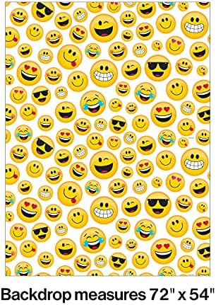 Creative pretvaranje Pokaži Emojions plastike Photo Backdrop, 72 x 54 -, višebojni
