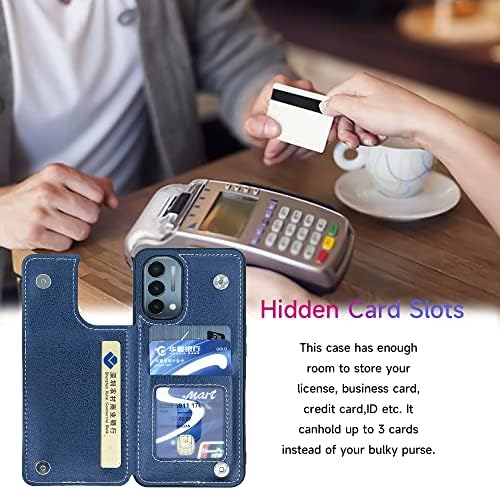 Kompatibilno sa OnePlus Nord N200 5G futrolom sa kožnim držačem kreditne kartice magnetno postolje za preklopnu