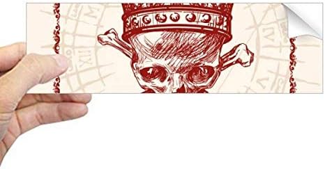 Diathinker Diamonds Red Crown Skeleton Poker kartica uzorak Pravokutnik naljepnica za notebook naljepnica