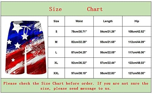 Četvrti jul Muška grafička štamparska crta Ležerne prilike Patriotska američka zastava tiskana kratke hlače