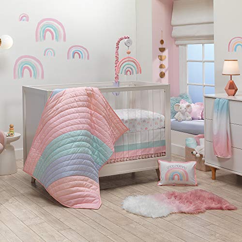 Jagnje i brvnat akvarel pastel duge pamučni dječji krevetić