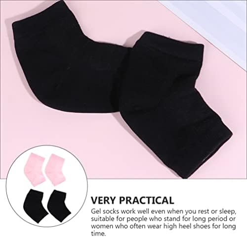 Doitool ženske čarape neklizajuće čarape čarape bez pete stopalo: 4 para Podstavljenih čarapa za gležnjeve