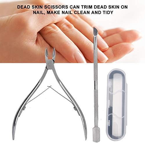 Dingln 3kom set alata za manikuru poliranje noktiju podrezivanje mrtve makaze za kožu Čelični potiskivač