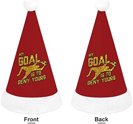 Moj cilj je da uskrati tvoj nogomet Funny Božić šešir Unisex Santa šešir toplo Božić kapice za odrasle dijete