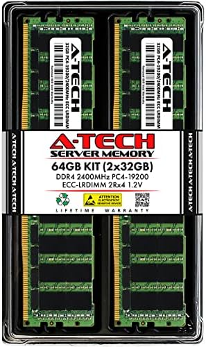 A-Tech 64GB komplet memorije Ram za supermicro sys-2029BT-DNC0R - DDR4 2400MHz PC4-19200 ECC opterećenje