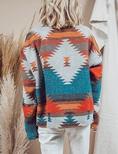 Ameliever ženska jakna Aztec kapuljača 1/4 Zip pulover Dukseri sa džepovima