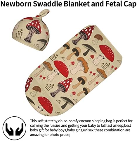 Mushroom Novorođene pokrivačica beba koja prima deke za spavanje za spavanje za spavanje Zamotavanje meko