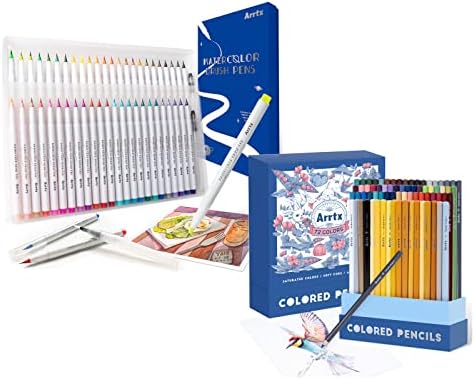 Arrtx Premium 72 set olovaka u boji, meko jezgro u boji sa visokom postojanošću svjetlosti + akvarelne olovke,