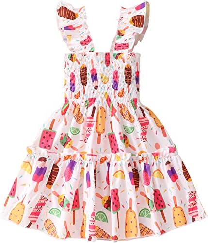 RETSUGO djevojčice haljine lepršavi rukav Ležerna haljina za rođendansku zabavu mališani deca Swing Twirly