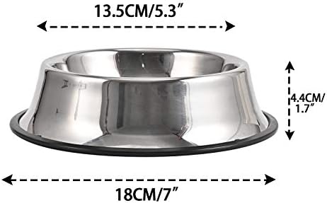 Zdjela za pse od nerđajućeg čelika od 2 pakovanja sa gumenim postoljem protiv proklizavanja za male/srednje/velike