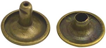Wuuycoky bronzane dvostruke kape kožne zakovice cjevasti metalni kape 9mm i pošta 8 mm pakovanje od 200