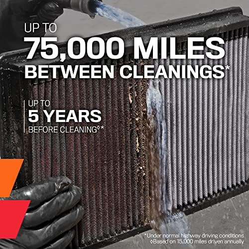 K & N Filter za vazduh motora: Ponovno za višekratnu upotrebu, očistite svakih 75.000 milja, pranje, premium,