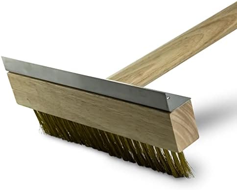 Pinnacolo Premium drvena metla sa žicom čekinja - alat za čišćenje teških tereta za vanjsku i unutrašnju upotrebu, savršena za popločani dio dvorišta, garaže i kuhinje