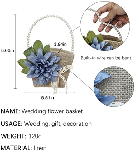 ZJHYXYH prenosiva romantična korpa za cvijeće bombona posuda za pohranu latica svadbena zabava dekoracija