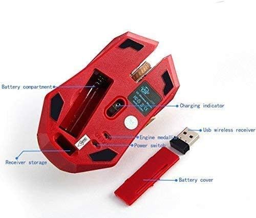Bežični miš 2.4 G prenosivi mobilni optički Iron Man miš sa USB Nano prijemnikom, 3 Podesiva DPI nivoa,