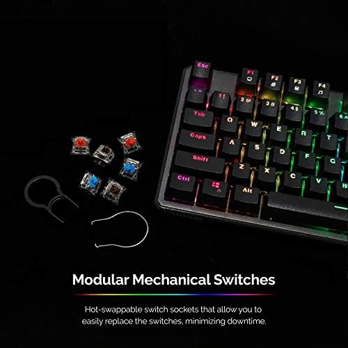 Tecware Phantom 87 ključna mehanička tastatura, RGB led, Outemu Brown Switch