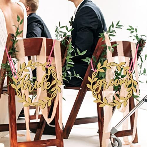 Abaodam 2kom drvena mlada i mladoženja stolica znakovi dekoracija vjenčanje viseći znak za vjenčanje proslava