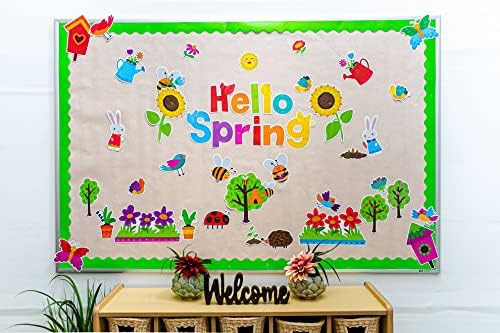 Sproutbrite Spring izrezi na oglasnoj ploči izrezi na papiru sezonska oglasna ploča dekoracija prozora učionice