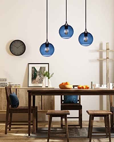 ARIAMOTION viseća svjetla kuhinja Ostrvo ručno puhano staklo moderna Rasvjetna tijela stropni viseći plavi